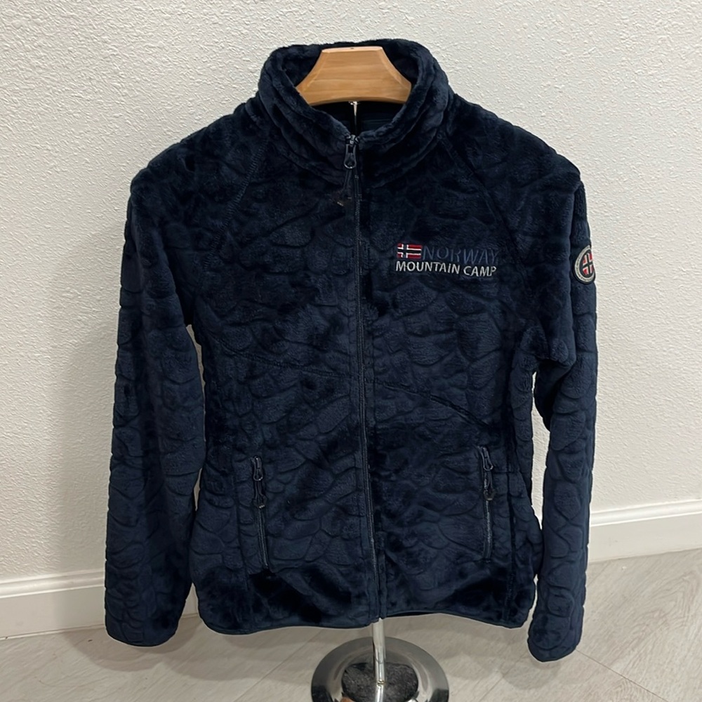 Navy Soft Fleece Zip Jacket